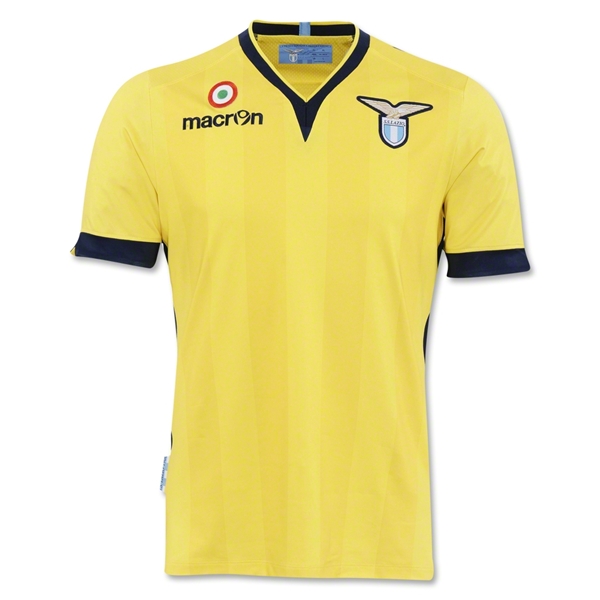 13 14 Lazio Away Yellow Soccer Jersey Shirt