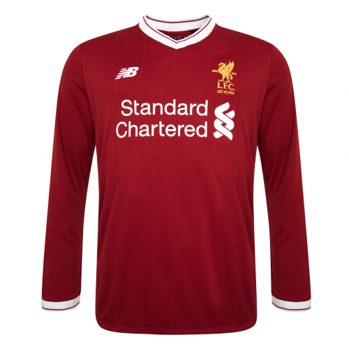 Liverpool 2017/18 LS Home Red Soccer Jersey