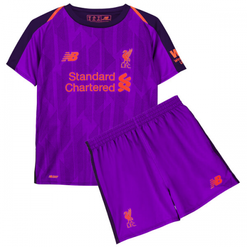 Kids Liverpool 18/19 Away Kits (Shirt+Shorts)