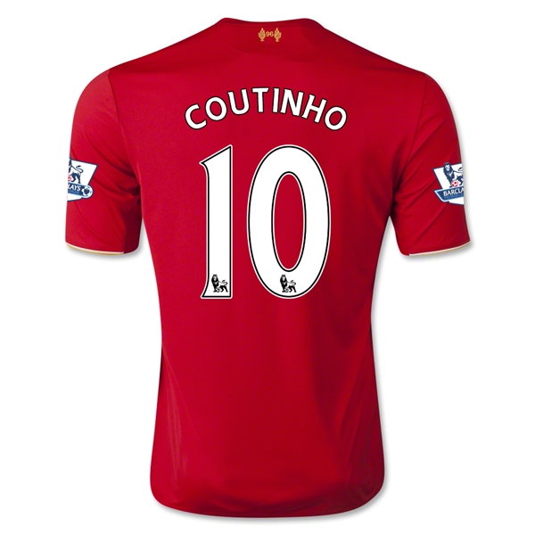 Liverpool 2015-16 COUTINHO #10 Home Soccer Jersey