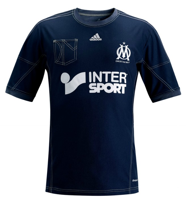 13-14 Marseilles Away Black Jersey Shirt