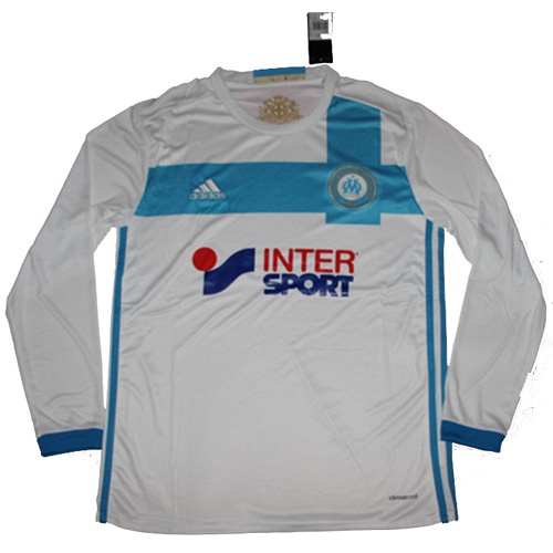 Olympique Marseille 16/17 Long Sleeve Home Soccer Jersey