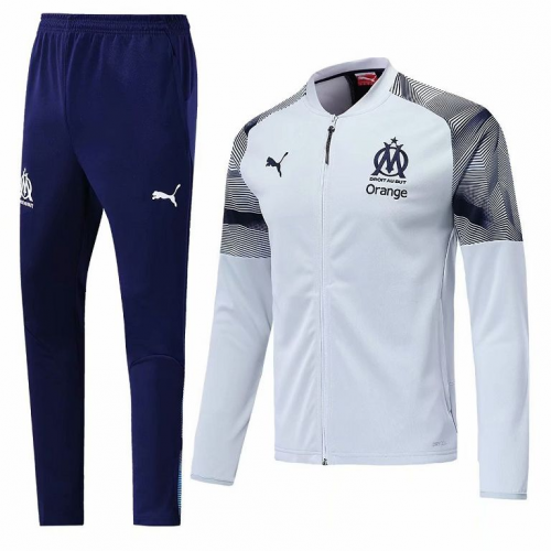 Marseilles 18/19 Training Jacket Top Tracksuit White With Pants