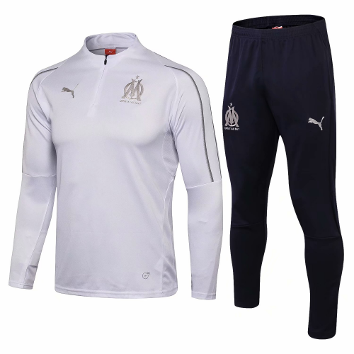 Marseilles 18/19 Training Sweat Top Tracksuit White With Pants