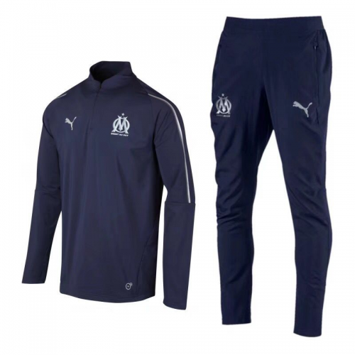 Marseilles 18/19 Training Sweat Top Tracksuit Dark Blue With Pants