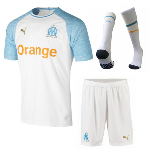 Marseilles 18/19 Home Soccer Sets (Shirt+Shorts+Socks)
