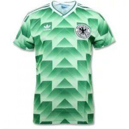 1990 West Germany Retro Away Green Soccer Jersey