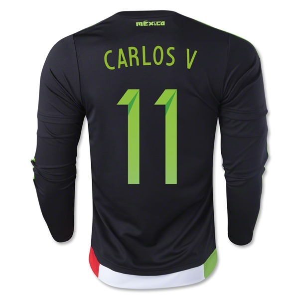 Mexico 2015 CARLOS V #11 LS Home Soccer Jersey