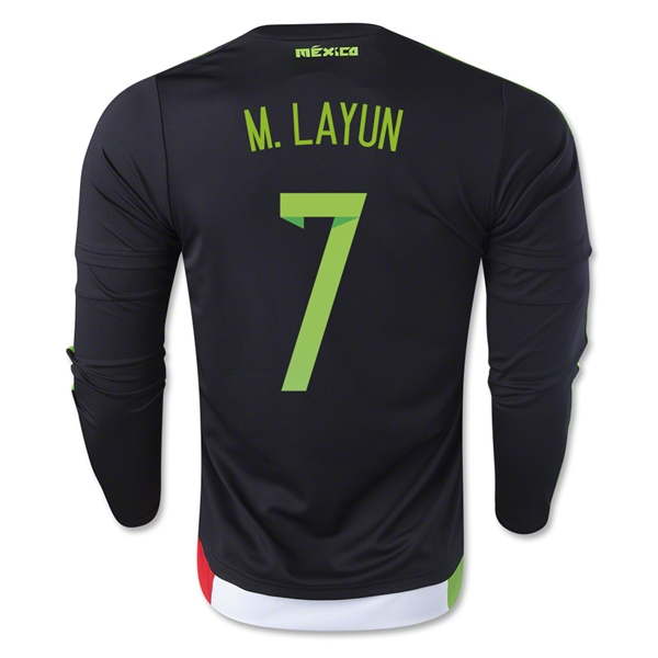 Mexico 2015 M. LAYUN #7 LS Home Soccer Jersey
