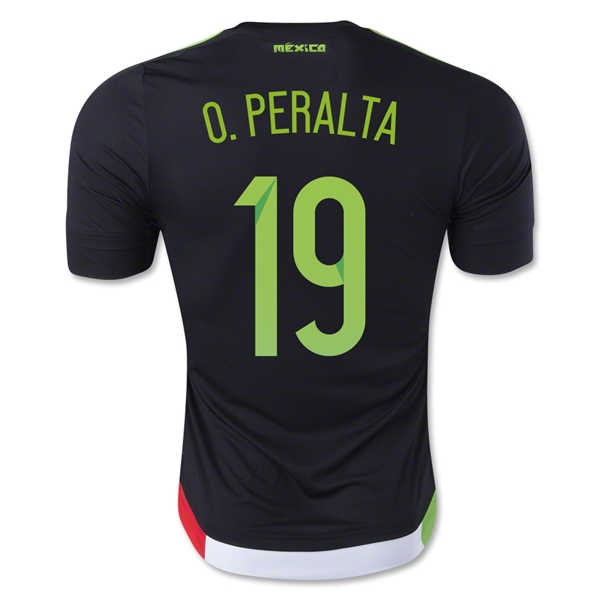 Mexico 2015 O. PERALTA #19 Home Soccer Jersey