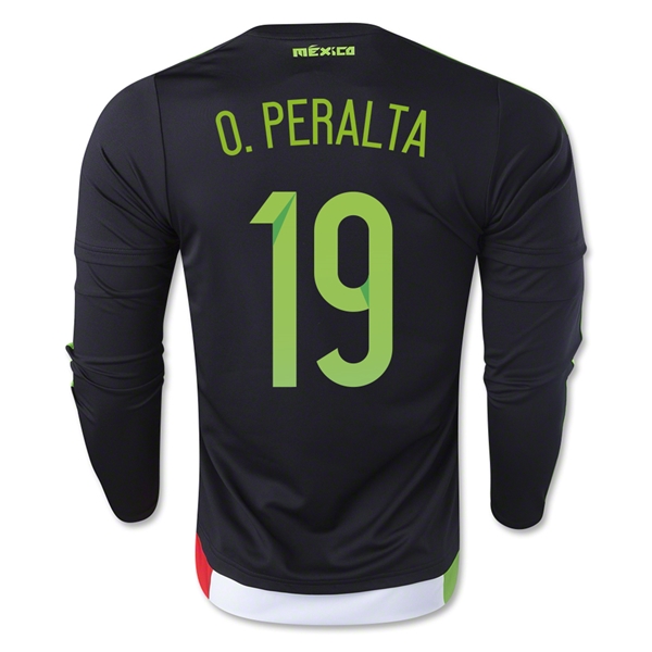 Mexico 2015 O. PERALTA #19 LS Home Soccer Jersey