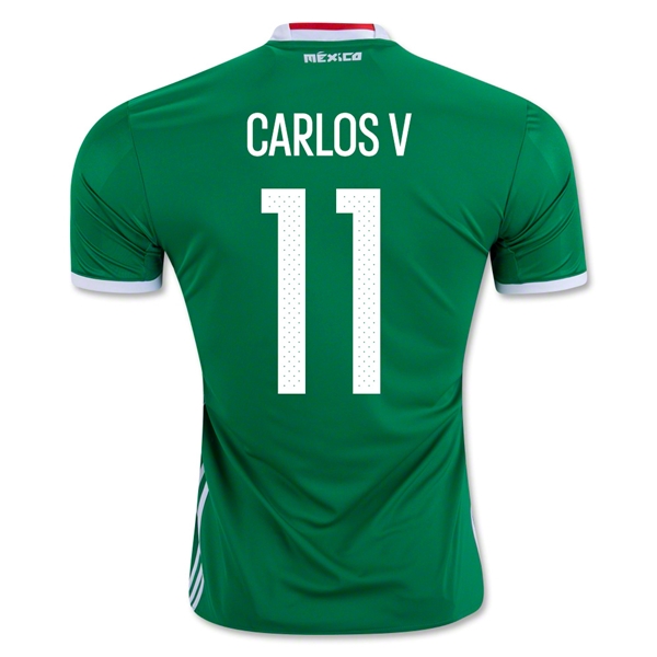 Mexico 2016 CARLOS V #11 Home Soccer Jersey