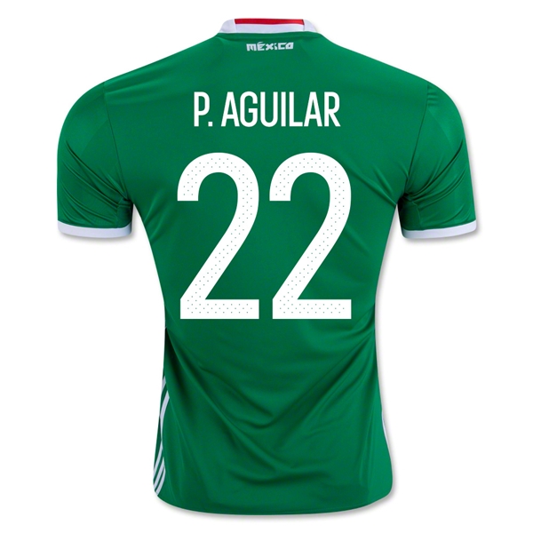 Mexico 2016 P. AGUILAR #22 Home Soccer Jersey
