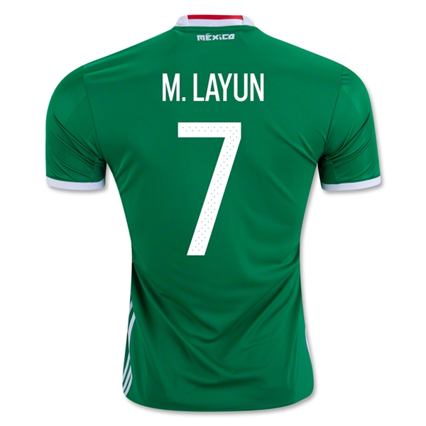 Mexico 2016 M. LAYUN #7 Home Soccer Jersey