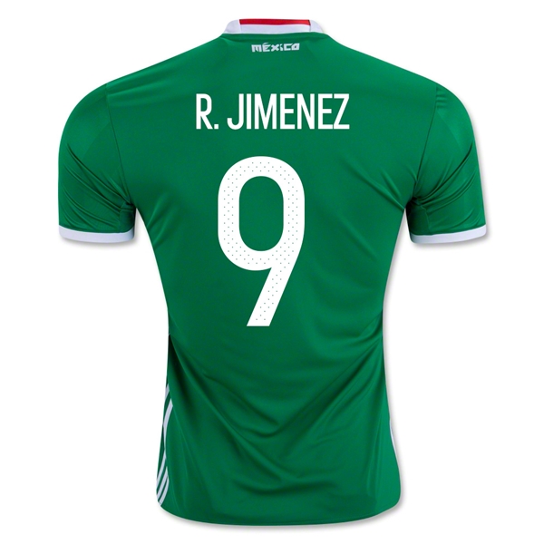 Mexico 2016 R. JIMENEZ #9 Home Soccer Jersey