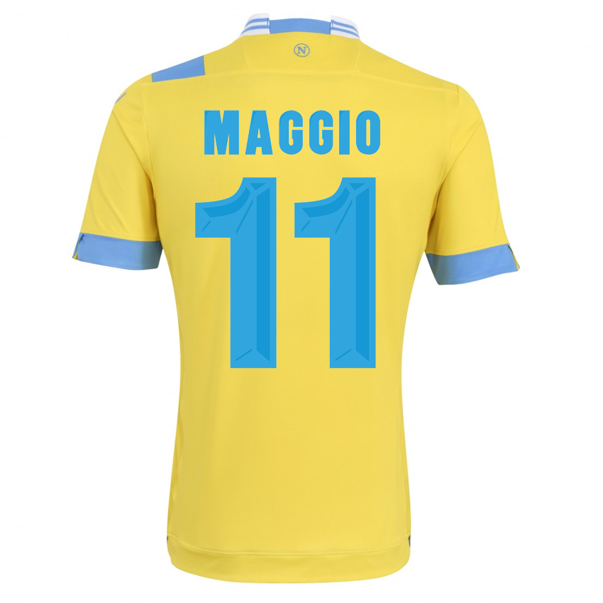13-14 Napoli #11 Maggio Away Yellow Jersey Shirt
