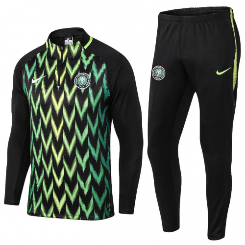 Nigeria 2018 Training Sweat Top Tracksuits Green Black and Pants