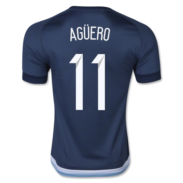 Argentina 2015 AGUERO #11 Away Soccer Jersey