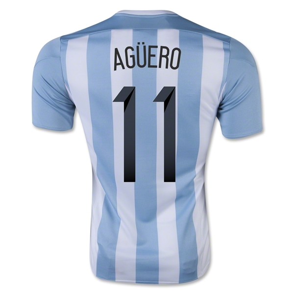 Argentina 2015 AGUERO #11 Home Soccer Jersey