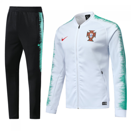 Portugal 2018 N98 Training Jacket Tracksuits White and Pants