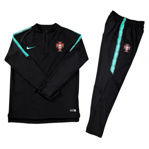 Kids Portugal 2018 Training Jacket Tracksuits Black and Pants