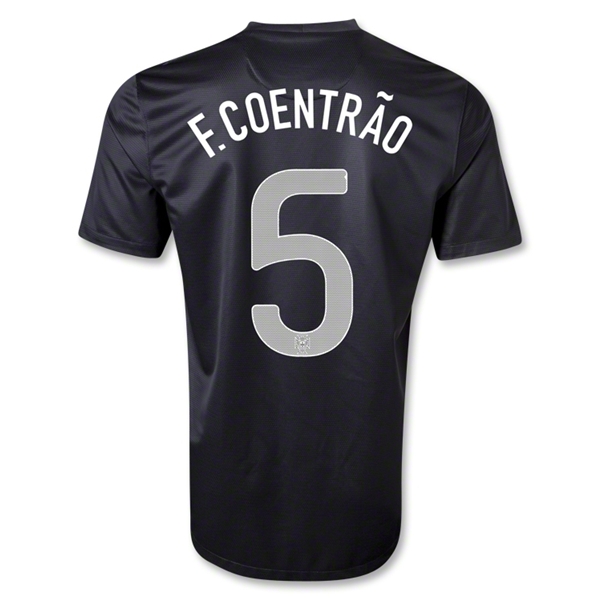 2013 Portugal #5 F.COENTRAO Away Black Jersey Shirt