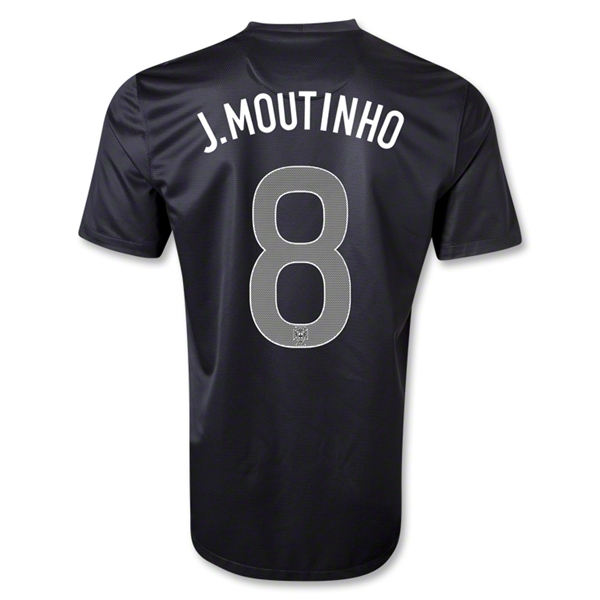 2013 Portugal #8 J.MOUTINHO Away Black Jersey Shirt