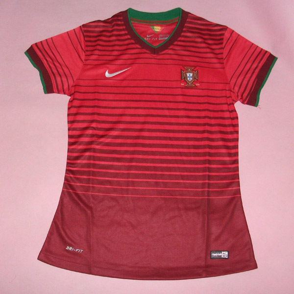 Women Portugal 2014 World Cup Home Soccer Jersey Kit