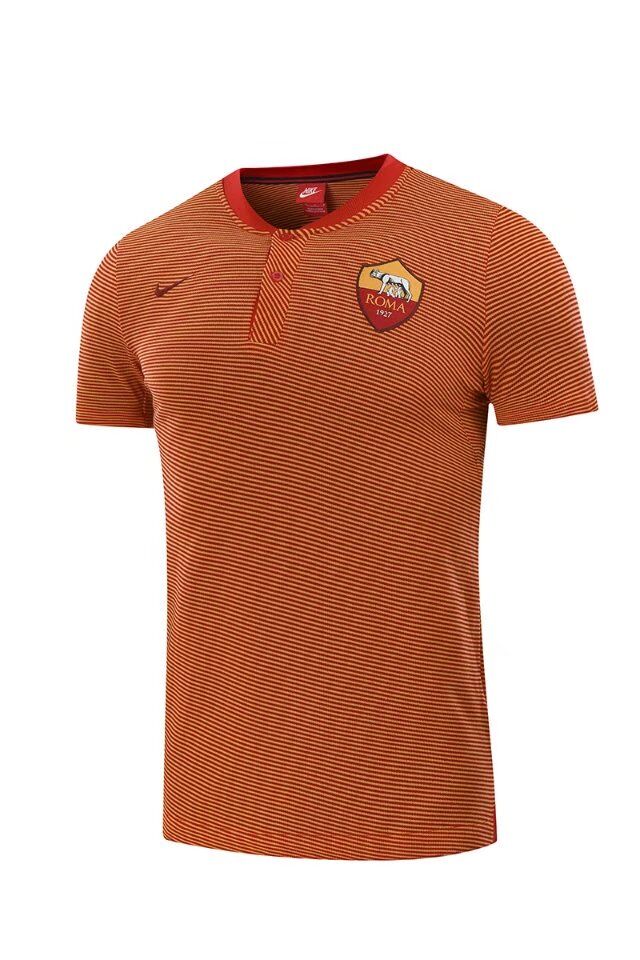 Roma 2017/18 Red Streak Polo Shirt