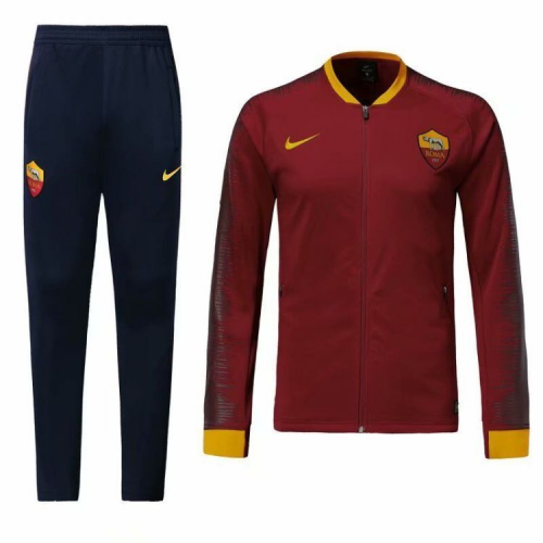 Roma 18/19 Training Jacket Tracksuit Red With Pants