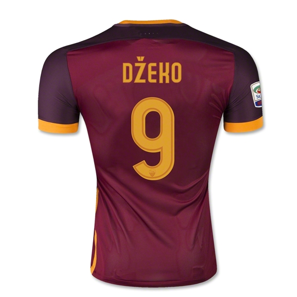 AS Roma 2015-16 DZEKO #9 Home Soccer Jersey