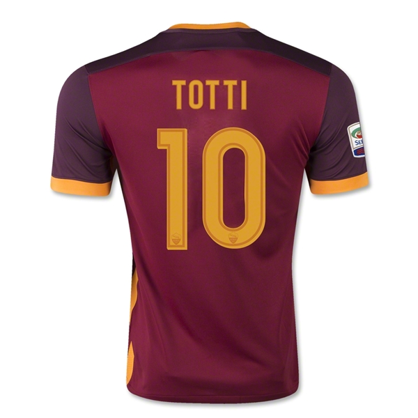 AS Roma 2015-16 TOTTI #10 Home Soccer Jersey