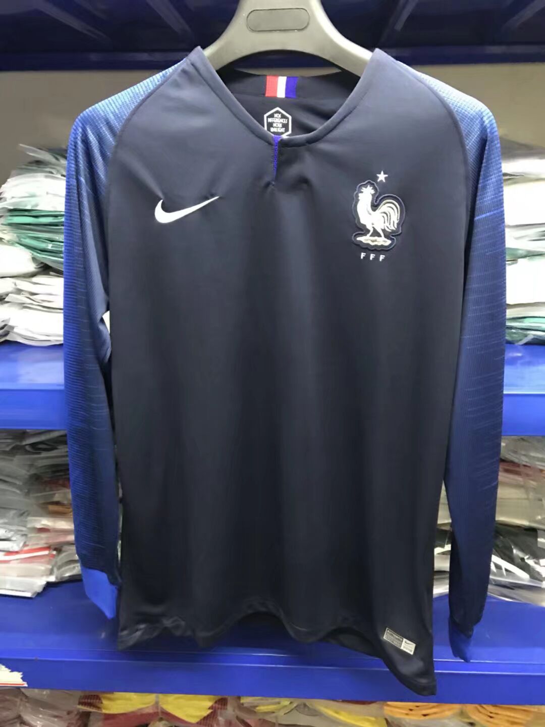 France 2018 World Cup LS Home Soccer Jersey