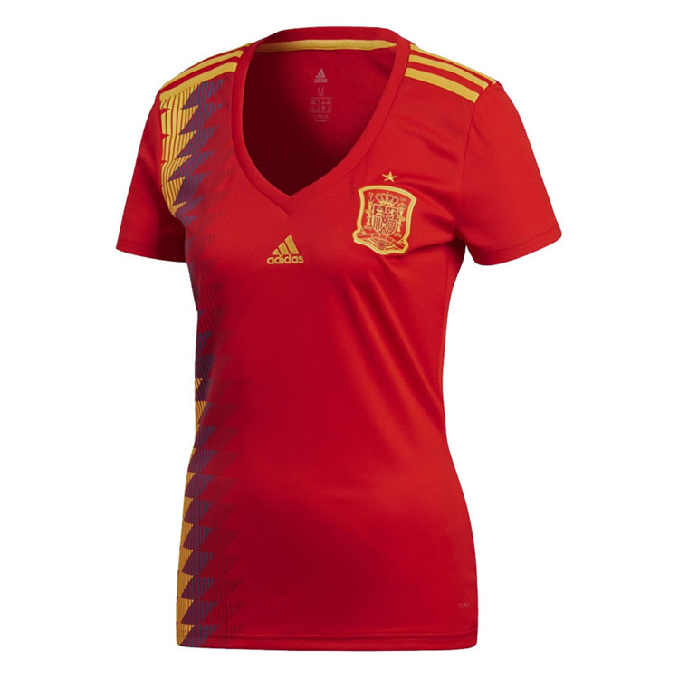 Spain 2018 World Cup Home Women Soccer Jersey Shirt