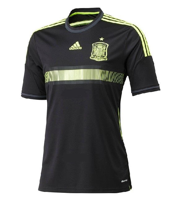 2014 Spain Away Black Jersey Shirt(Player Version)