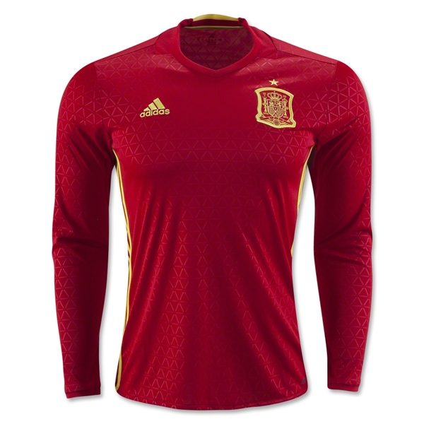 Spain 2016 LS Home Soccer Jersey