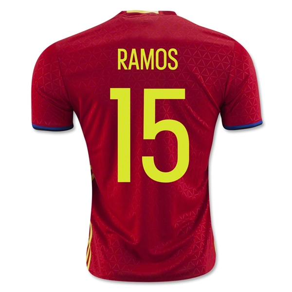Spain 2016 RAMOS #15 Home Soccer Jersey