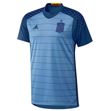 Spain 2016 Blue Goalkeeper Soccer Jersey