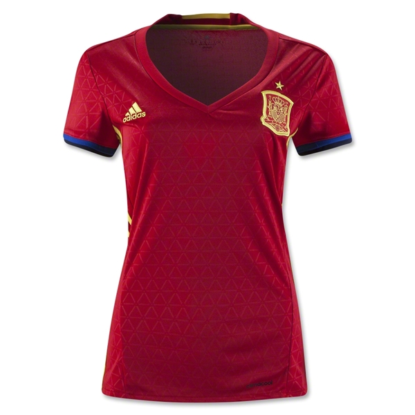 Spain Euro 2016 Women's Home Soccer Jersey