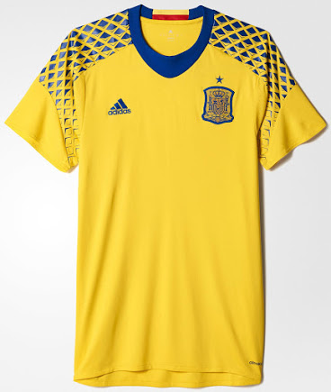 Spain 2016 Yellow Goalkeeper Soccer Jersey