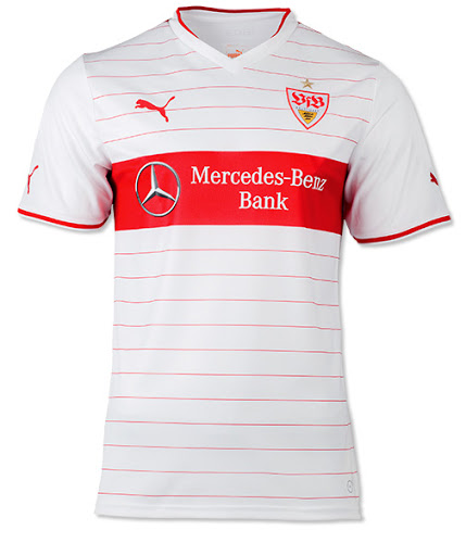 13-14 VfB Stuttgart Home White Jersey Shirt