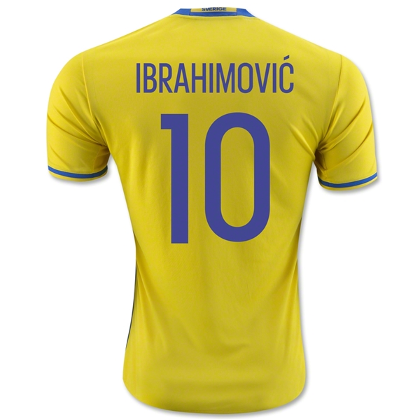 Sweden 2016 IBRAHIMOVIC #10 Home Soccer Jersey