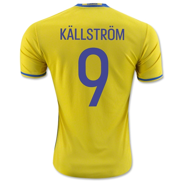 Sweden 2016 KALLSTROM #9 Home Soccer Jersey