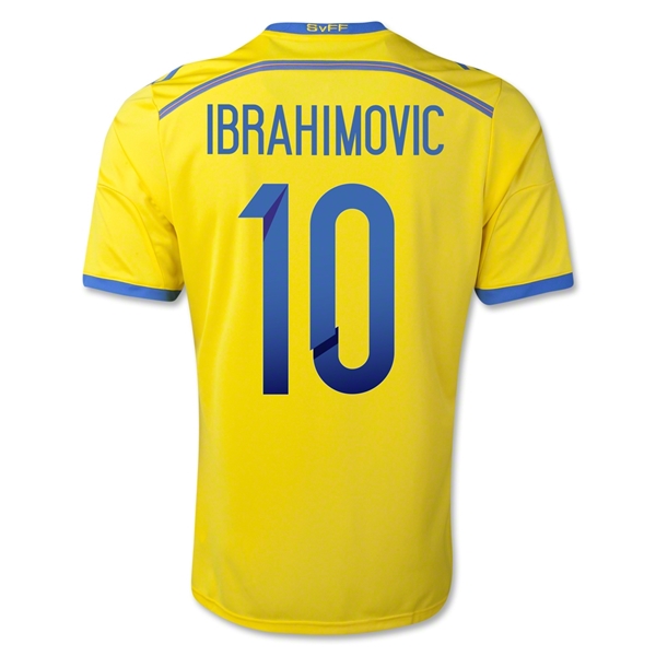 Sweden 2014 IBRAHIMOVIC Home Soccer Jersey