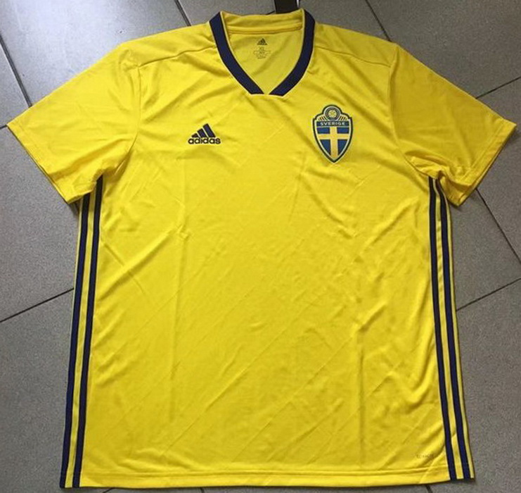 Sweden 2018 World Cup Home Soccer Jersey Shirt
