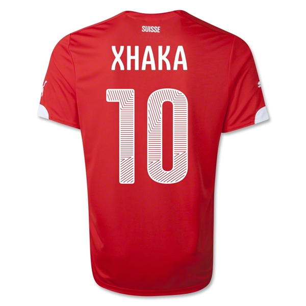 2014 Switzerland #10 XHAKA Home Soccer Jersey