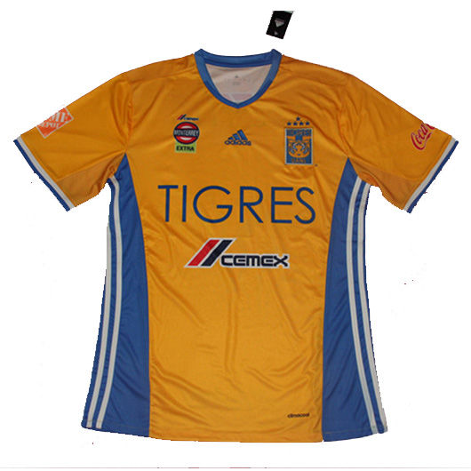 Tigres 16/17 Home 5 Stars Soccer Jersey