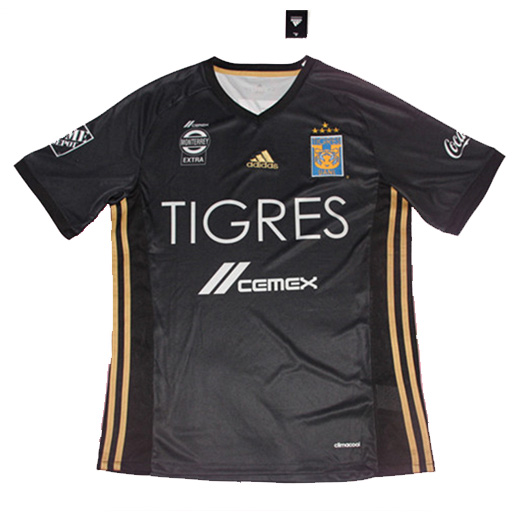 Tigres 2016/17 Black Away 5 Stars Soccer Jersey