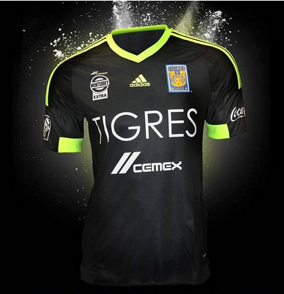 2015/16 Tigres UANL Away Soccer Jersey Black