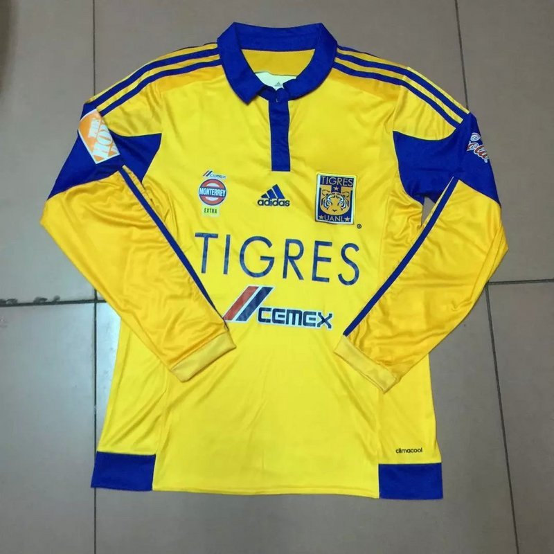 Tigres 2015-16 Home LS Soccer Jersey